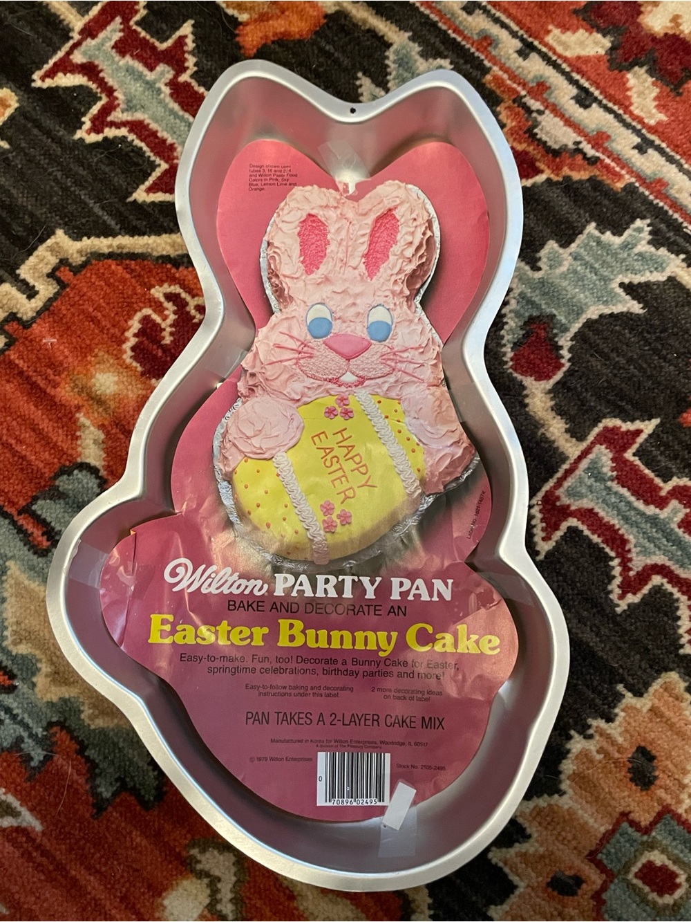 Vintage Wilton 1979 Easter Bunny Rabbit Egg Cake Pan Mold 502-1913